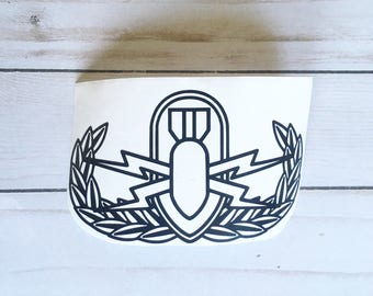 EOD Badge Sticker, EOD Vinyl Sticker, EOD Tech Car Decal, Bomb Squad Badge, Bomb Squad Sticker, Crab Sticker, Basic Badge