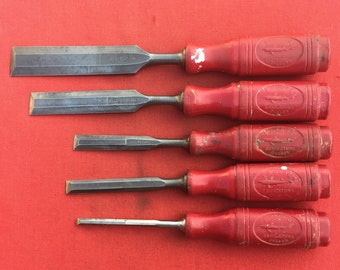 5 vintage Erik Anton Berg Eskilstuna Chisels