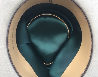 Satin silk Hat Liner for Fedoras and Cowboy Hats Stetson