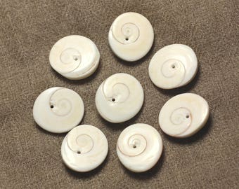 4pc - Shiva eye beads - St. Lucia oval 17-19mm 4558550023322