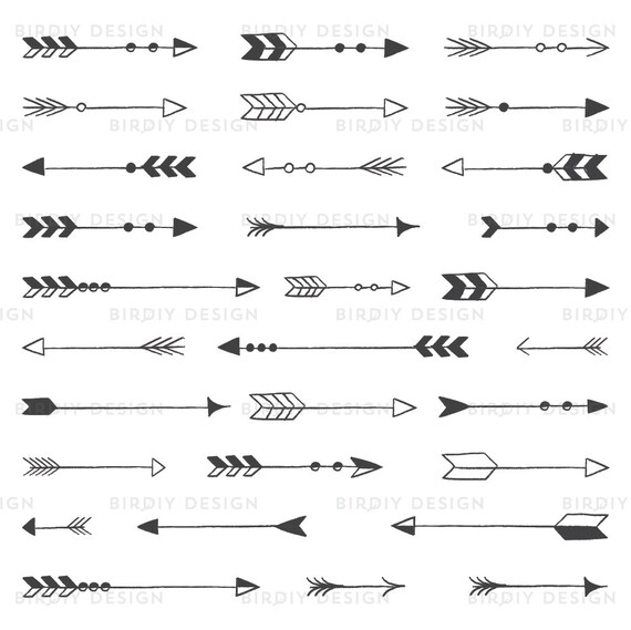 Rustic Arrow Clipart Tribal Arrow Clipart Rustic Wedding