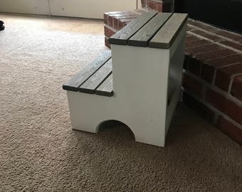 Farmhouse step stool Classic gray