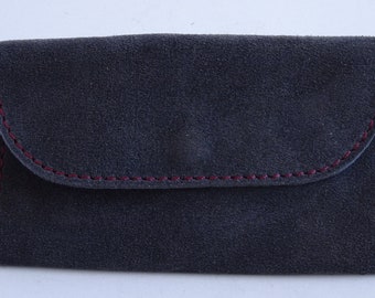Handmade suede leather tobacco pouch
