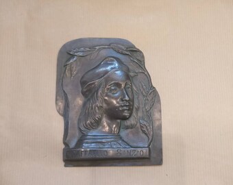 Vintage Raffaello Sanzio Bronze Placque.