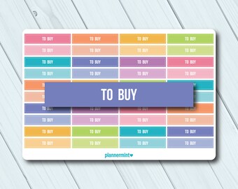To Buy Header Planner Stickers - Erin Condren Life Planner - Happy Planner - Reminder - Important - Organization - Matte or Glossy
