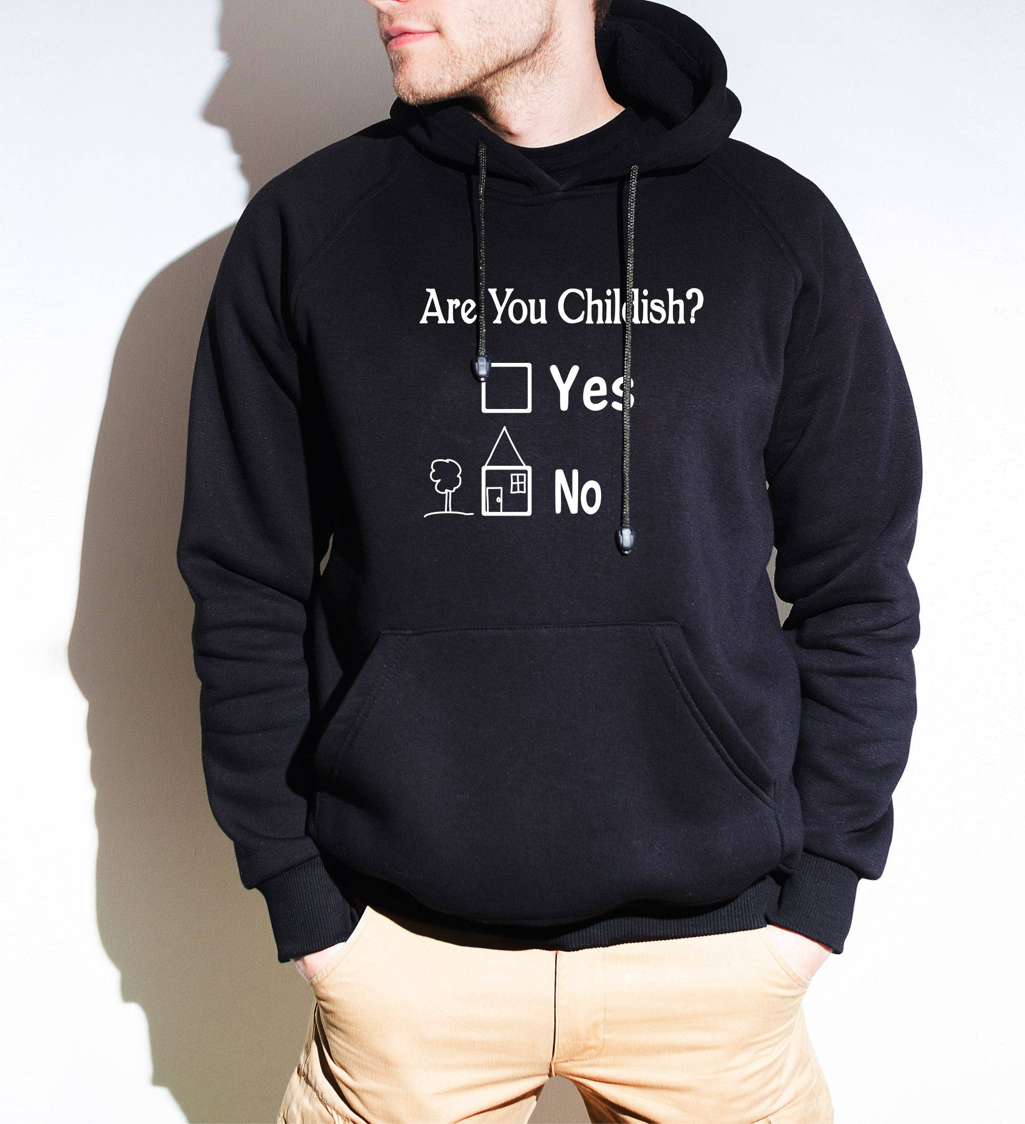 Are You Childish Yes No Hoodie Childish Hoodies Gift For