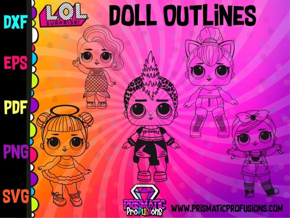 Doll Outlines / lol doll / lol doll standee / lol surprise
