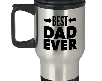 Dad Travel Mug - Father's Day Gift For Dad, Husband, Him, From Kids - Best Dad Ever Stainless Steel Travel Coffee Mug- Dad Insulated Tumbler