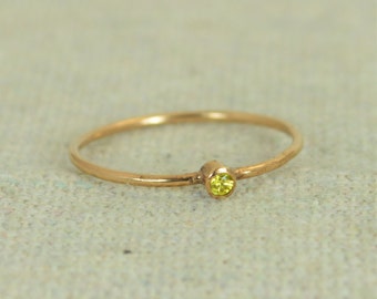 Tiny Rose Gold Filled Topaz Ring, Rose Gold Filled Topaz Stacking Ring, Topaz Mothers Ring, November Birthstone, Dainty Rose Gold Topaz Ring