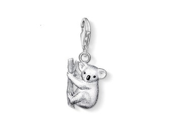 sterling silver charm bead animal koala, Charm for Bracelets, Brand New Sterling Silver, Euro Charm Bracelet, Charm Lobster Clip Clasp