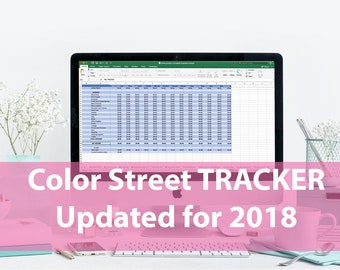 Color Street Tracker, Color Street Business Tracker, Color Street Sales Excel Spreadsheet, Color Street Business Excel Spreadsheet