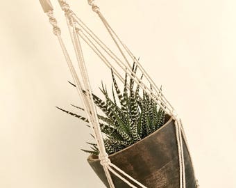 Natural Cotton Macrame Plant Hanger / Macrame Wall Hanger