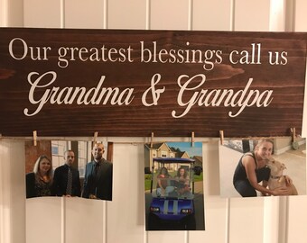 Our Greatest Blessings Call us Grandma & Grandpa - Fathers day gift - Grandkids sign - Grandparents gift - Mothers day - Grandparents sign