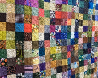 Queen Patchwork Quilts - Country Quilts - Utility Quilts- Quilts for Queen Bed - Patchwork Quilt for Sale
