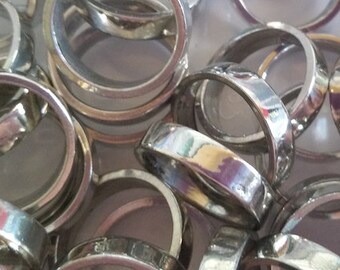 Hand Casted Pewter Rings - Qty 3, hand casted rings, stamping rings, ring blanks, 1/8" width, 3/16" width, and 1/4" width