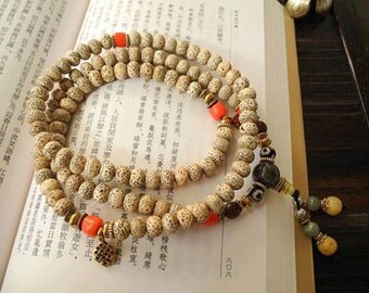 Super mooie Mala Handgemaakt van Lotus Bodhi kralen.