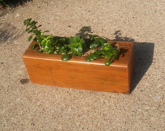 Wood Succulent Planter 4x4, Reclaimed Indoor Wood Planter