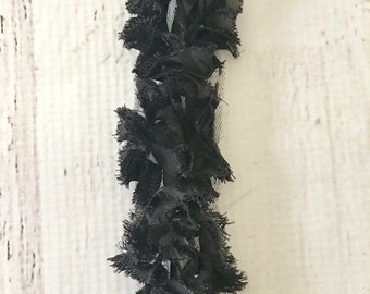 Wrights Fabric Trim in black, 2 in. width, sold in 2 yd increments, for scrapbooking, card making, sewing, fabric arts, mixed media