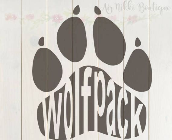 Download Wolfpack Paw Print SVG PNG DXF files instant download