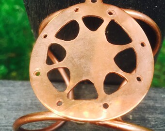 Bold Copper Cuff Bracelet Handmade Original