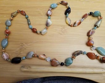 necklace of semi precious stones