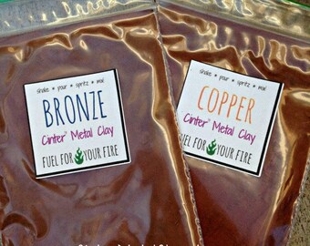 copper and bronze metal clay combo pack Cinter Metal Clay for jewelry makers