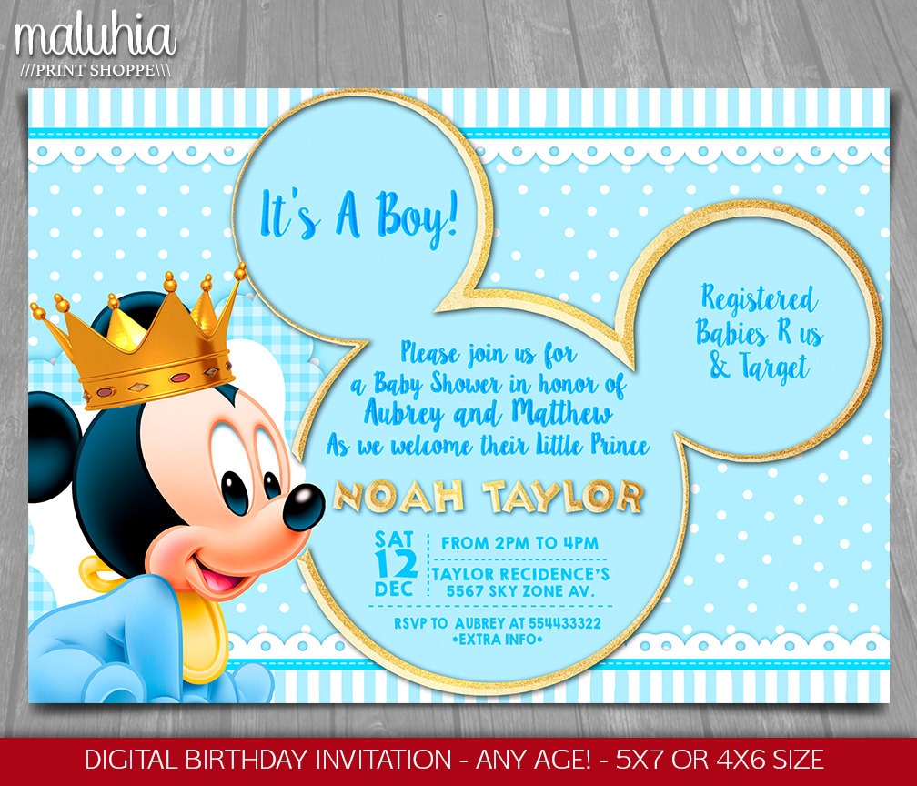 Baby Mickey Mouse Party Invitations 5