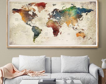 world map wall art world map poster world map push pin world map