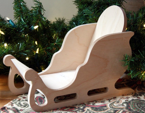 Les Mini traineau du père Noël petit traineau en bois Decor