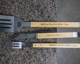 Personalized Bbq Set Personalized Bbq Tool Set We Love You