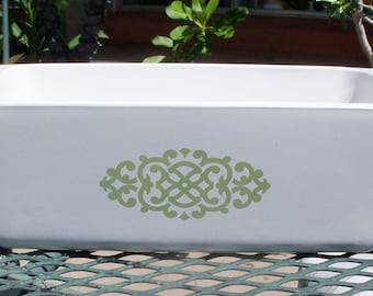 Corning Ware Promotional Shell Oil Medallion Loaf Pan in Green, P-315-B