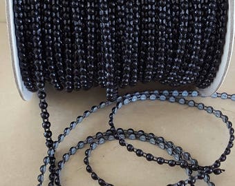 1 meter of trim beads 4 mm flat black
