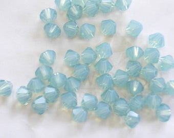48 Pacific Opal Swarovski Beads Bicone 5328 4mm
