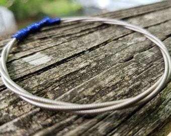 Recycled guitar string bracelet