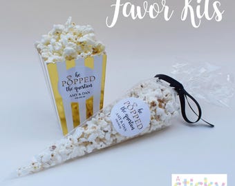 Personalized He Popped The Question Stickers, He Popped the Question Favors, Engagement Party, Engagement Party Favors, Bachelorette Sticker