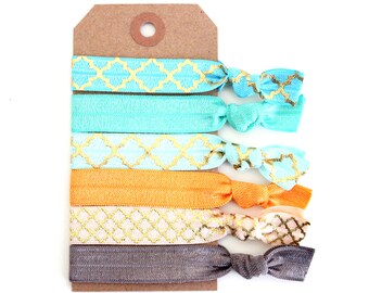 SEA AND SAND Elastic Hair Ties, Ponytail Holders, Stretchy Ribbon Hair Ties, Elastic Hair Accessories, Yoga Hair Ties, Boho