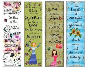 Bible Verse Bookmarks B/W Color Your Own Print And Cut