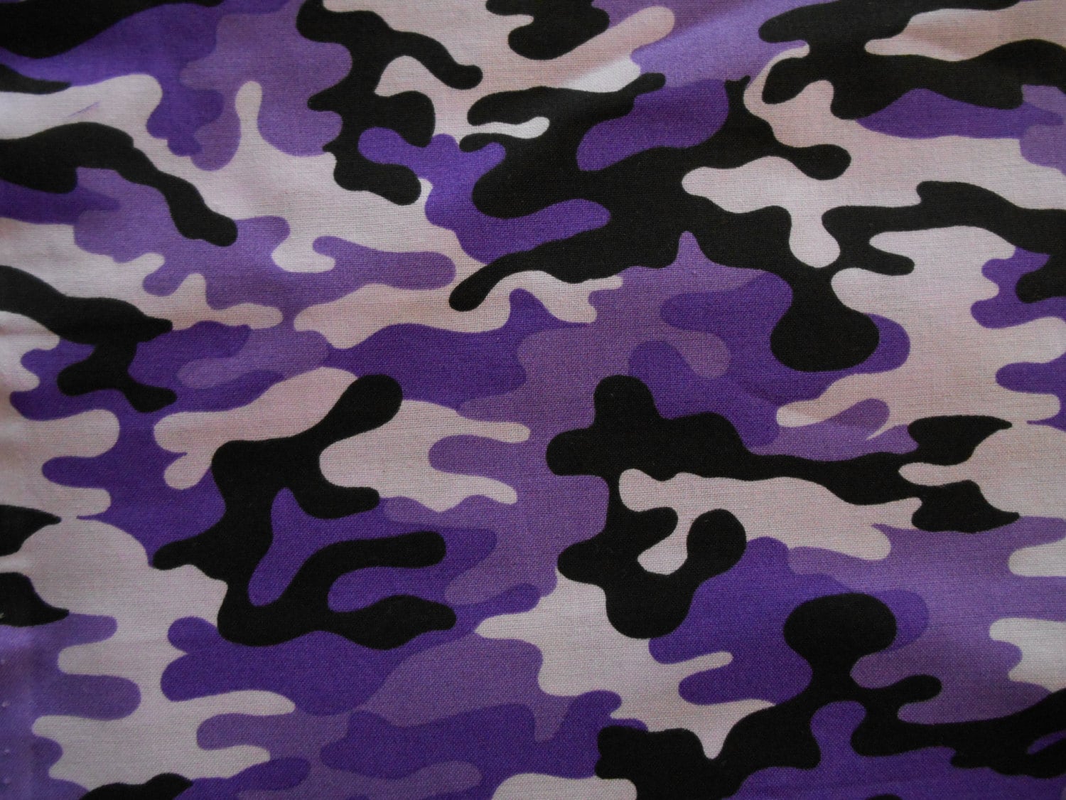 Purple Camo cotton fabric by the yard from RDFabrics on Etsy Studio