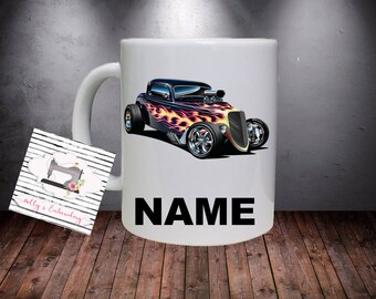 Personalised Hotrod Kids Mug