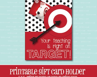 INSTANT DOWNLOAD, Target Gift card Holder, Amazing Teacher, Gift Card Holder, Teacher Appreciation Gift, Printable, Printable Gift Card