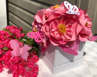 Paper Peonies Flower Arrangement