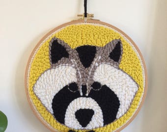 Punch Needle "Monsieur Little Racoon"