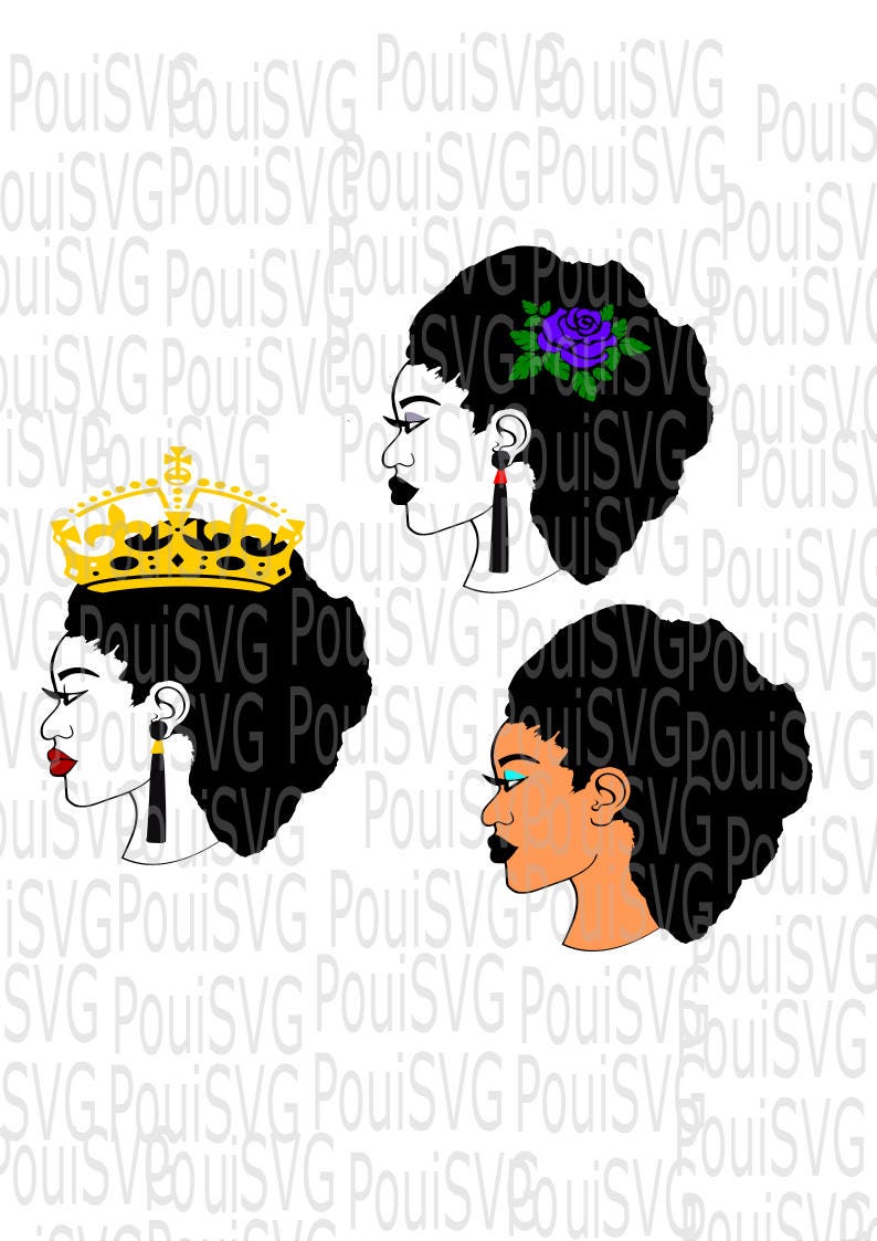 Download Afro svgBlack QueenAfro lady svgFro Silhouette Cameo