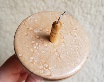 Birdseye maple top whorl drop spindle