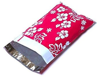 10- 6x9 Hot Pink Aloha Designer Mailers Poly Shipping Envelopes Boutique Bags self seal
