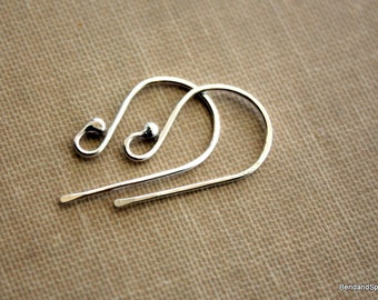 Earring Hooks, Sterling Silver Earring Hooks, Artisan Jewelry Findings