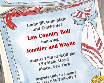 Crawfish Boil Invitations Low Country Boil Invitation