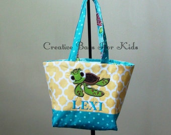 Nemo Tote Bag/ Squirt lunch bag/ Personalized Tote Bag/ Nemo Kids tote bag/ Toddler tote bag