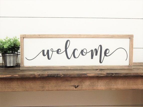 Welcome Sign Rustic Welcome Sign Wood Welcome Sign Rustic