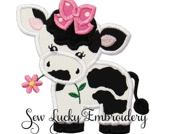 Cow patch - Cow Iron on patch - Cow sew on patch - Farm patch - Applique - Embroidered Patch - Iron on Patch - Sew On Patch
